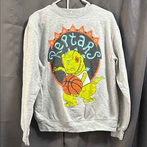 Gray Dinosaur Basketball Sweatshirt